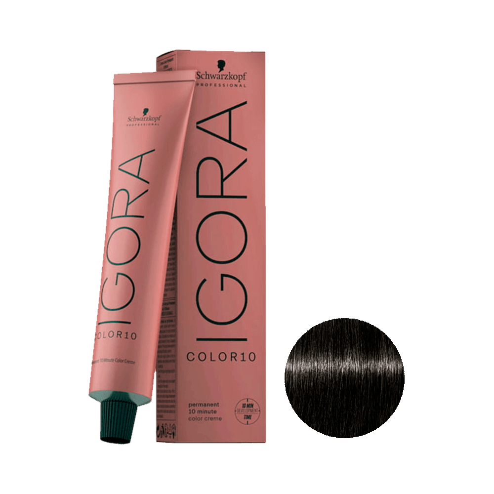 Coloração Igora Color10 5.12 Castanho Claro Cinza Fumê 60g - caixa e tubo
