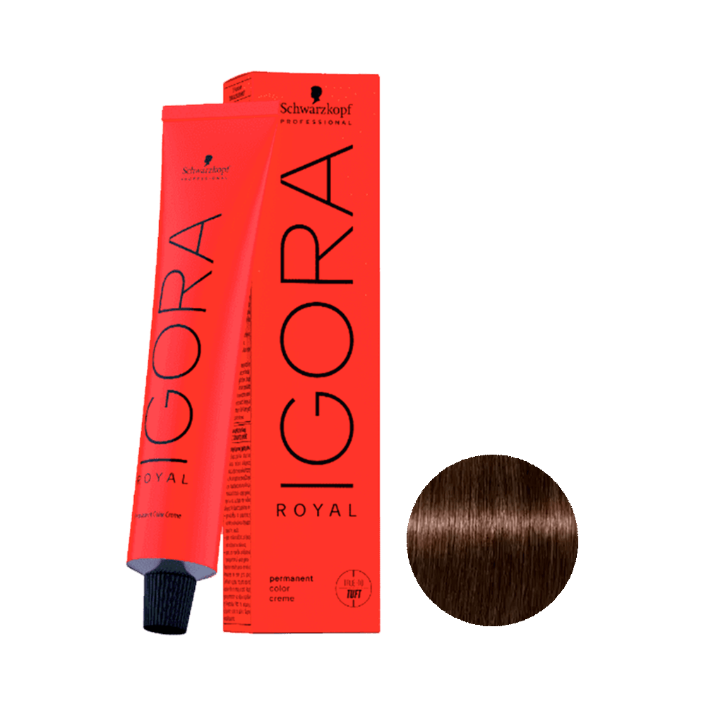 Coloração Igora Royal 5.65 Castanho Claro Marrom Dourado 60g - tubo e caixa