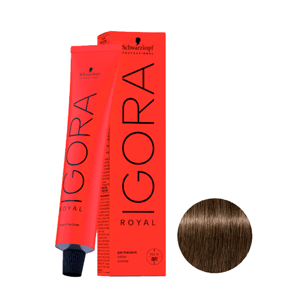 Coloração Igora Royal 6.0 Louro Escuro Natural 60g - tubo e embalagem vermelhos Schwarzkopf Professional