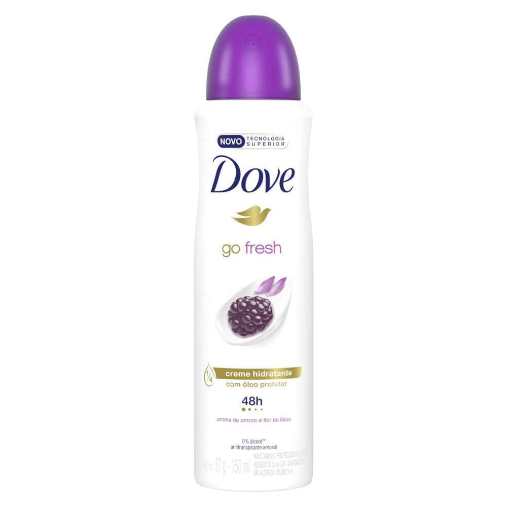 Dove Go Fresh Amora e Flor de Lótus 150ml - destaque embalagem