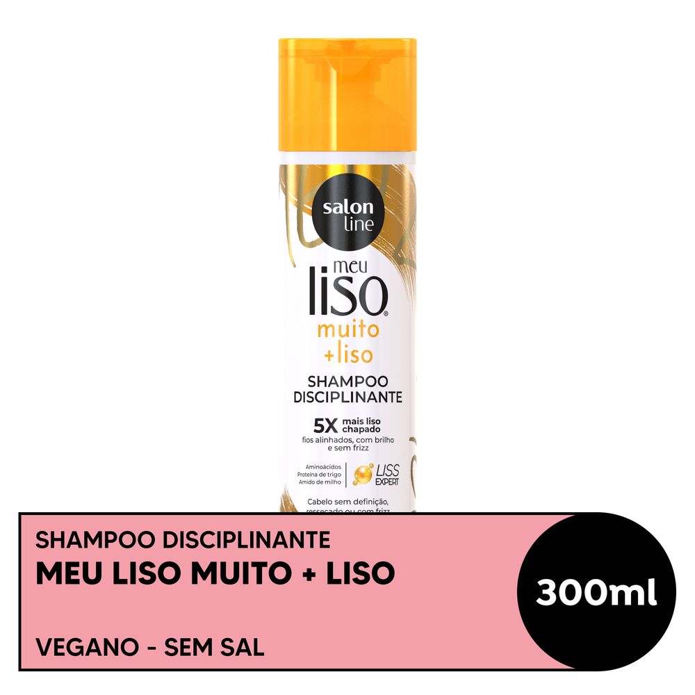 Frontal do Shampoo Salon Line Meu Liso Muito + Liso 300ml