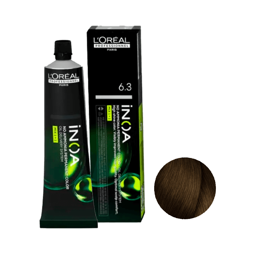 Coloração L'Oréal Professionnel Inoa 6.3 Louro Escuro Dourado 60ml tubo e caixa