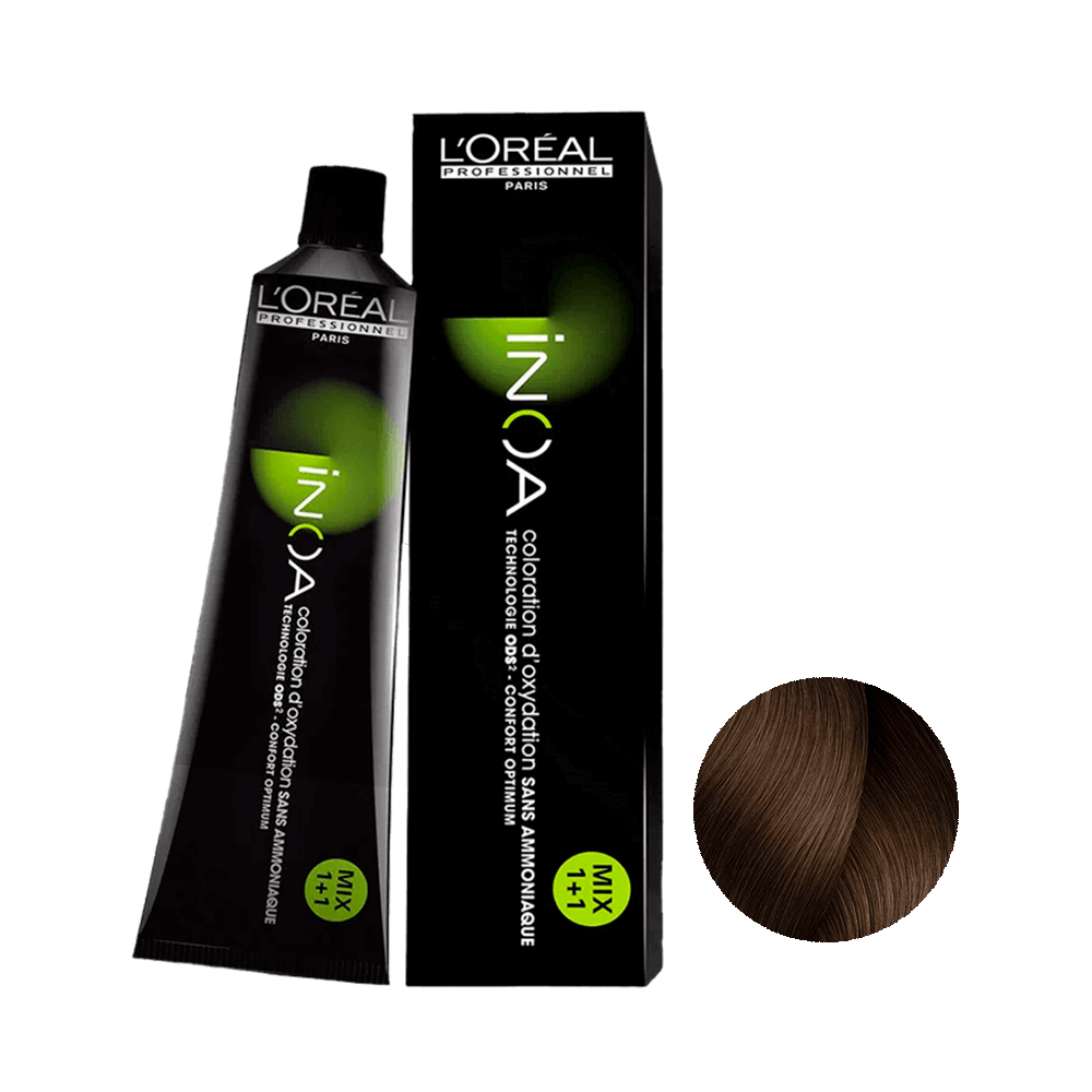 Embalagem da coloração L'Oréal Professionnel Inoa 7.23 Louro Irisado Dourado 60g