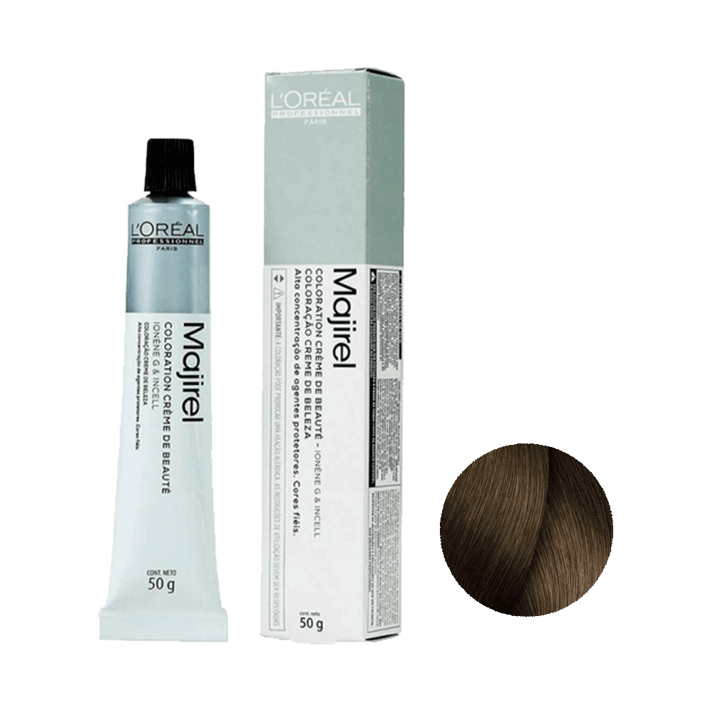 Coloração L'Oréal Professionnel Majirel 7.0 Louro Natural Profundo 50g com tubo e caixa