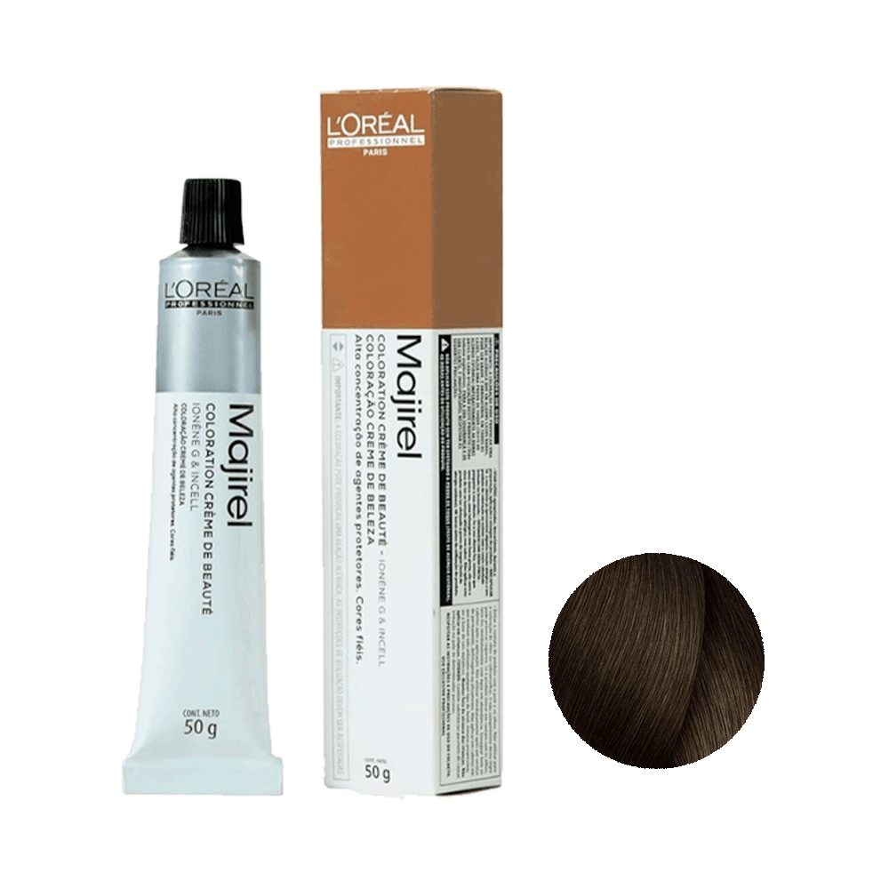 Coloração L'Oréal Professionnel Majirel 6.8 tubo e caixa