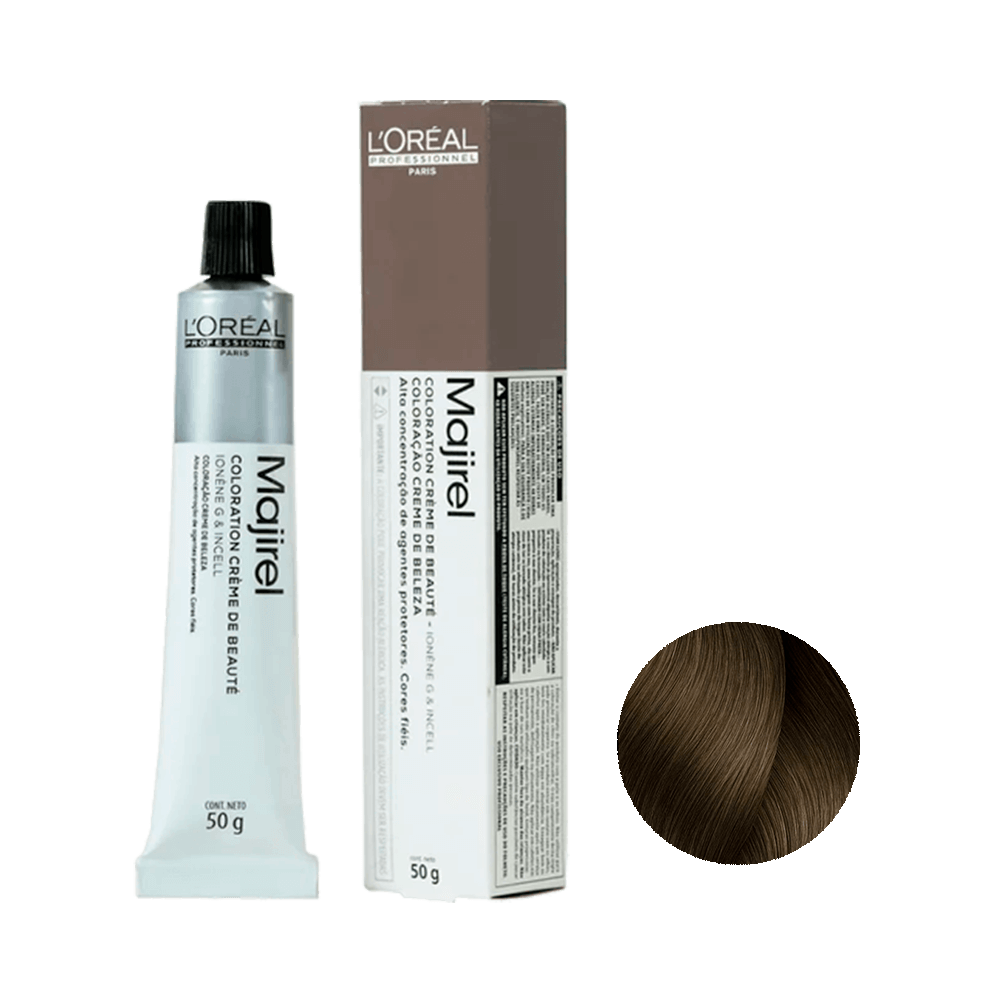 Coloração L'Oréal Professionnel Majirel 7.13 Louro Acinzentado Dourado 50g com tubo e caixa