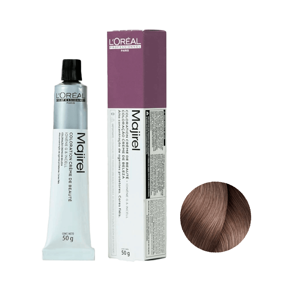 Coloração L'Oréal Professionnel Majirel 8.2 Louro Claro Irisado 50g com amostra do tom