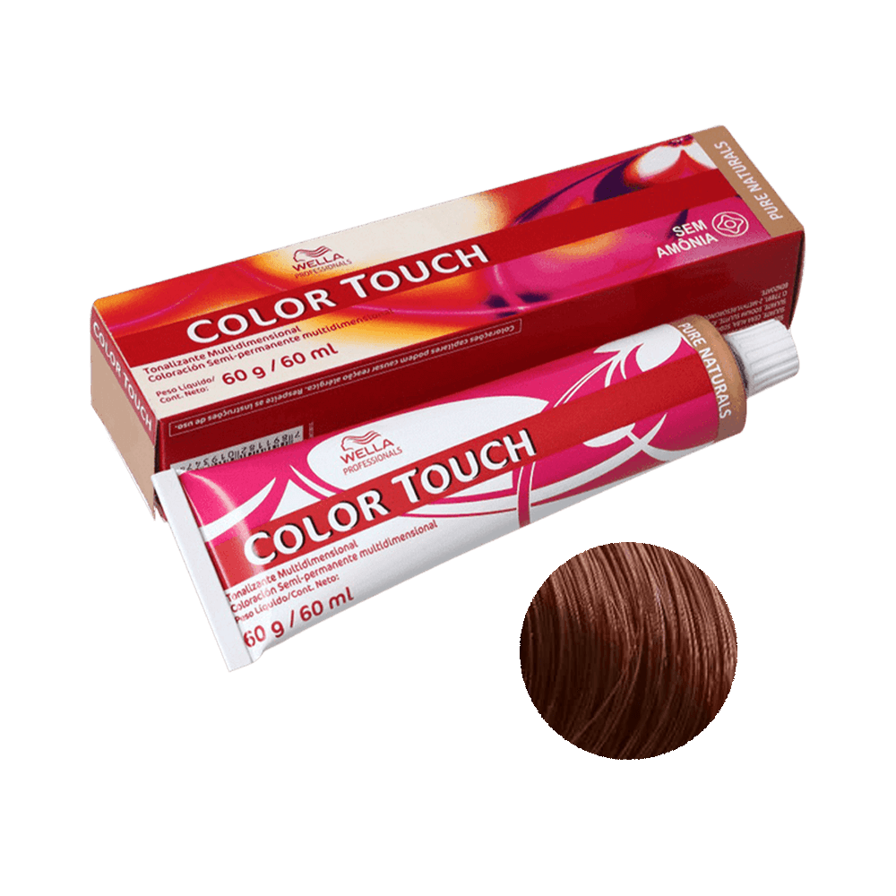 Tonalizante Wella Color Touch 7.73 Loiro Médio Marrom Dourado tubo 60g