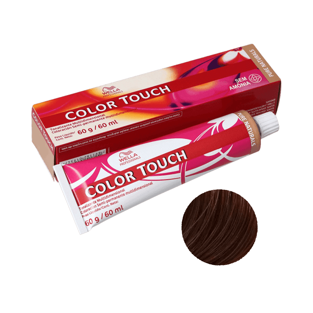 Tonalizante Wella Color Touch 7.7 Louro Médio Marrom tubo 60g
