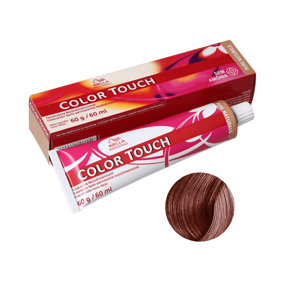 Tonalizante Wella Color Touch Deep Browns 6.77 embalagem tubo e caixa