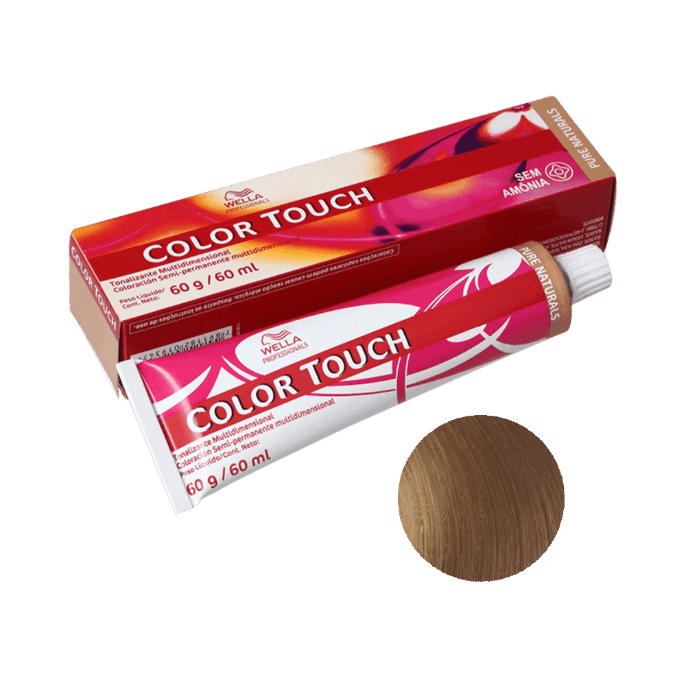 Tonalizante Wella Color Touch Pure Naturals 8.71 - embalagem 60g