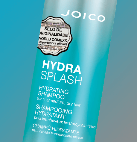 Detalhe do rótulo do Shampoo Joico Hydra Splash