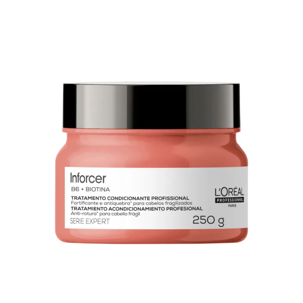Máscara capilar L'Oréal Professionnel Serie Expert Inforcer 250g em pote rosa