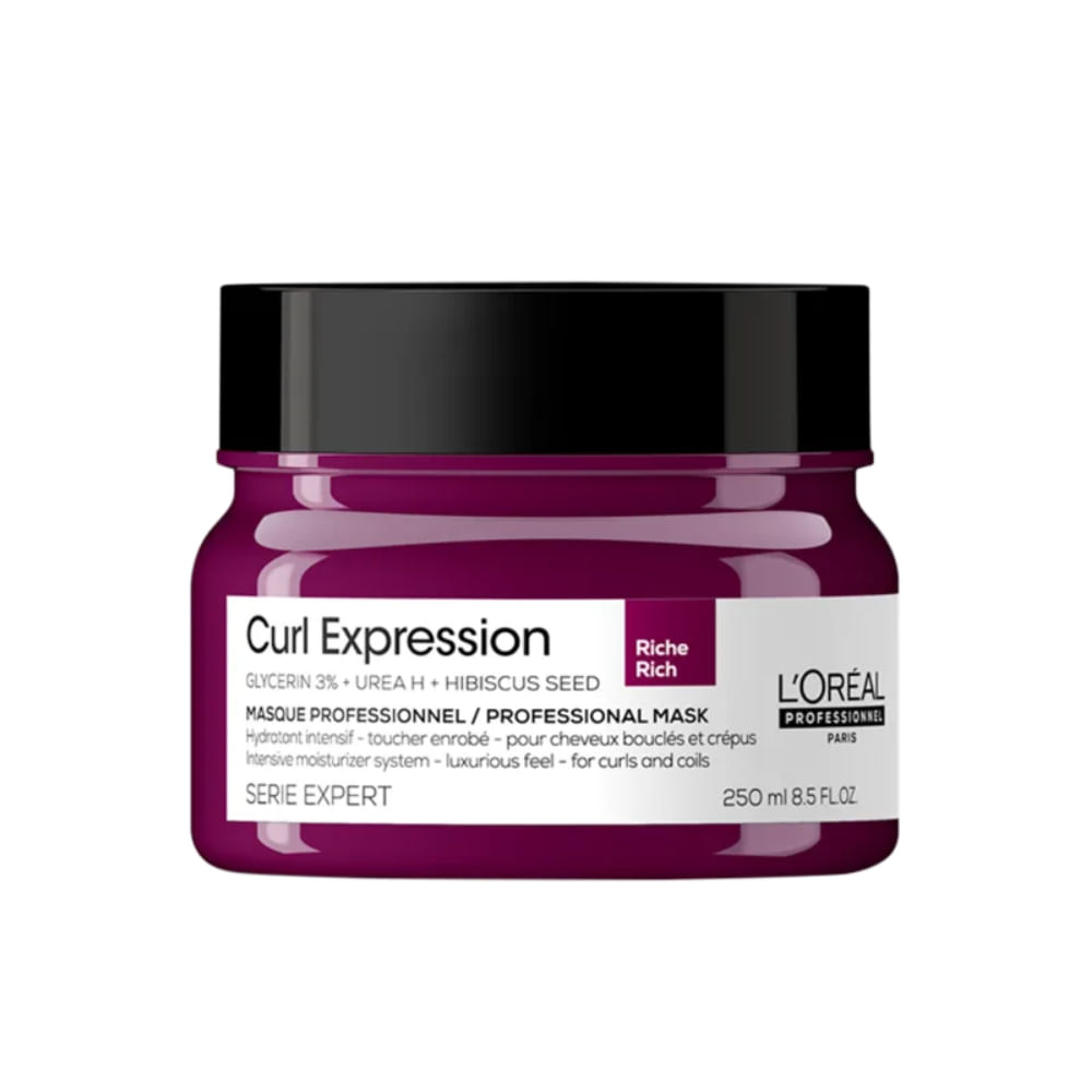 Máscara Capilar L'Oréal Professionnel Serie Expert Curl Rich 250g - pote roxo