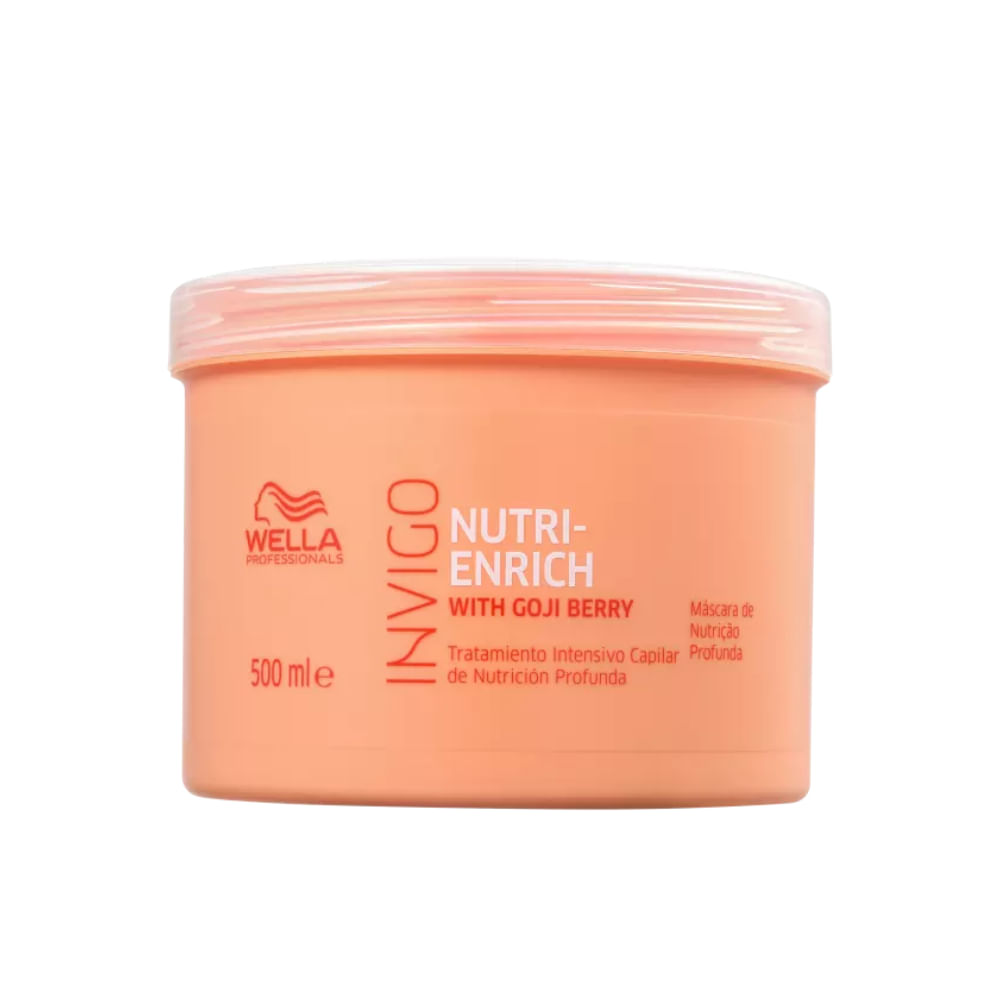 Pote laranja da Máscara Capilar Wella Professionals Invigo Nutri-Enrich 500ml