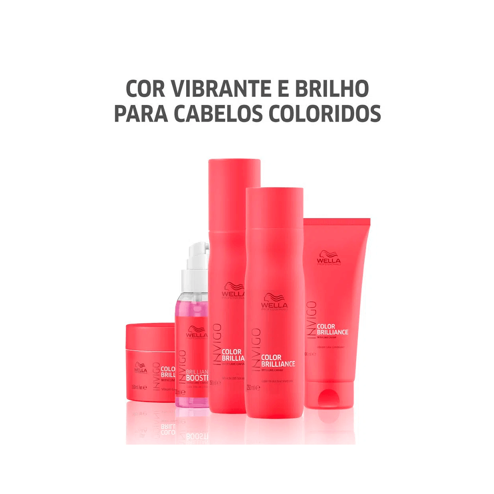 Kit Wella Invigo Color Brilliance com destaque para cor vibrante e brilho