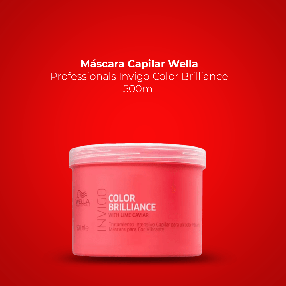 Pote da Máscara Capilar Wella Invigo Color Brilliance 500ml em destaque
