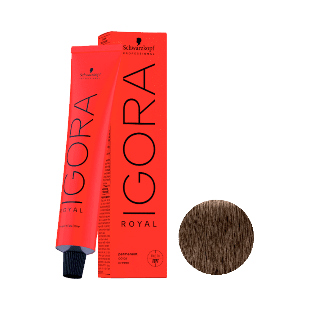 Coloração Igora Royal 7.4 Louro Médio Bege 60g - tubo e caixa