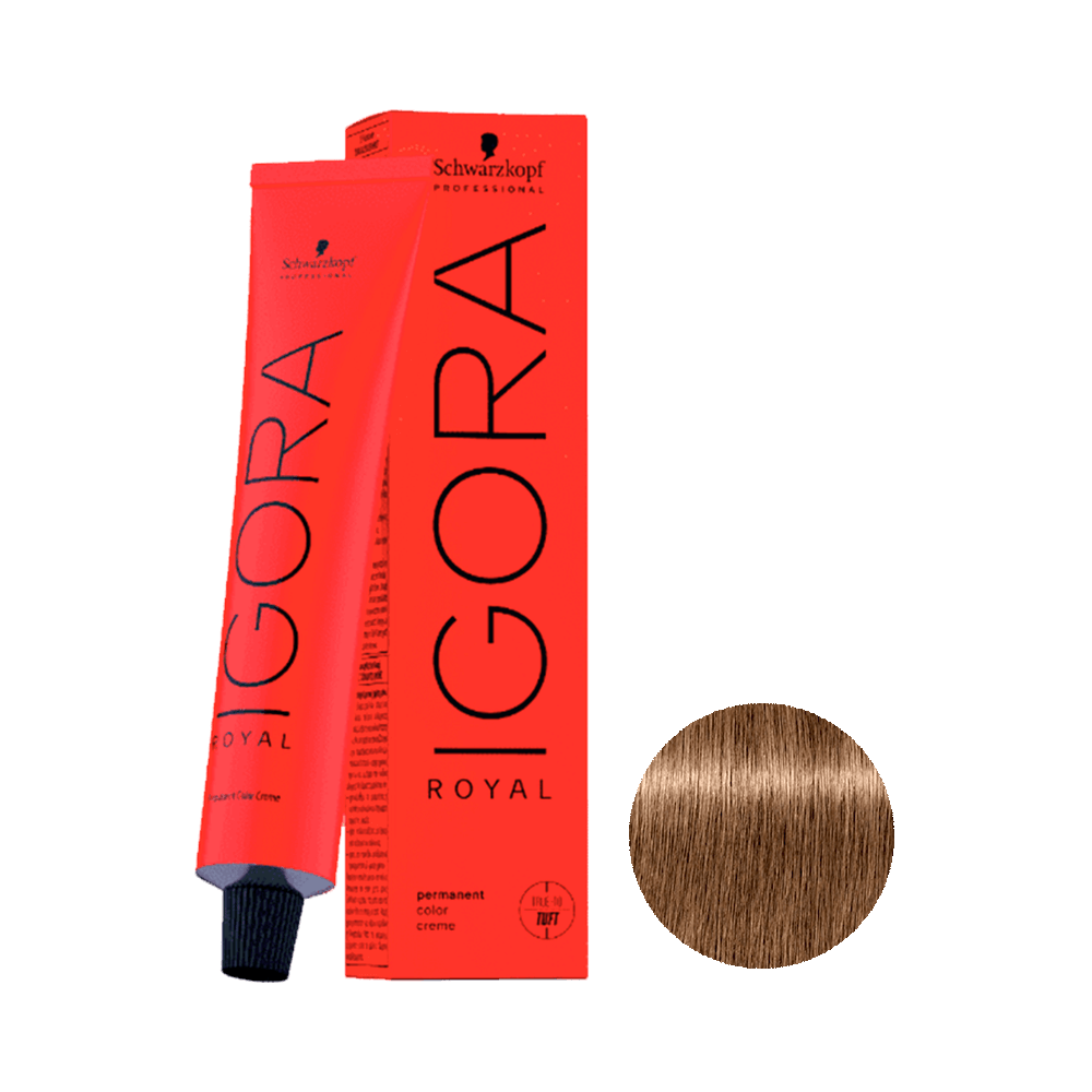 Coloração Igora Royal 8.00 Louro Claro 60g - tubo e embalagem vermelha Schwarzkopf