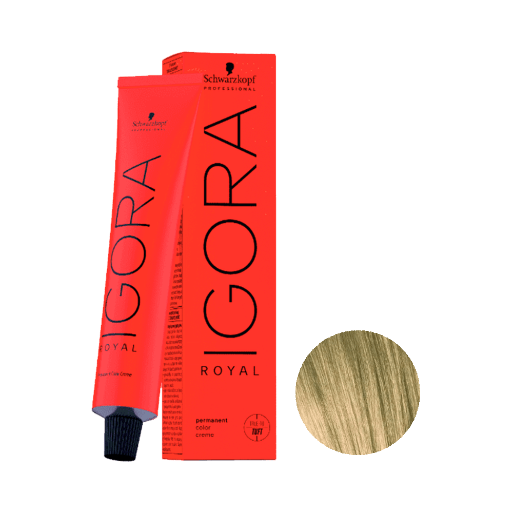 Coloração Igora Royal 9.0 Louro Extra Claro Natural tubo e caixa vermelhos