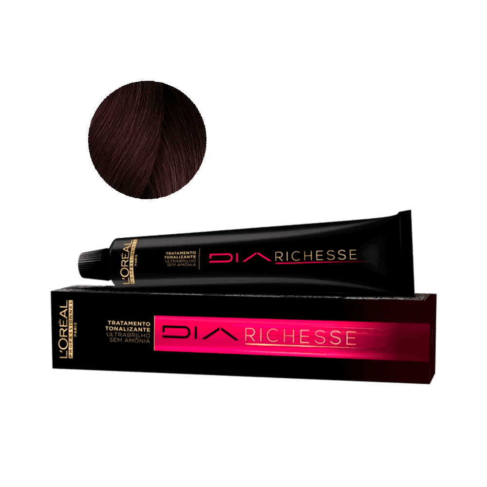 Tonalizante L'Oréal Professionnel DiaRichesse 4.62 Amarilis embalagem e tubo