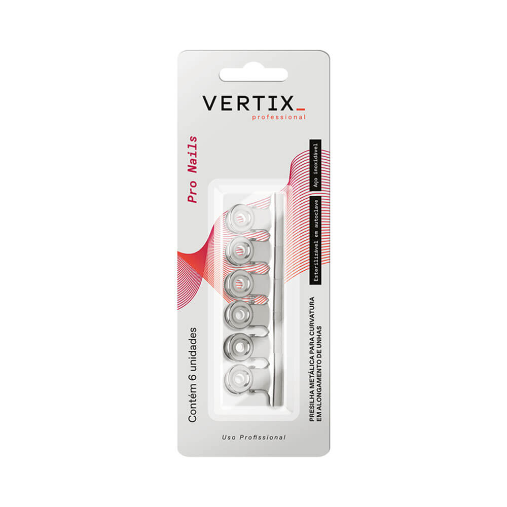 Embalagem com 6 presilhas Vertix Curvatura C
