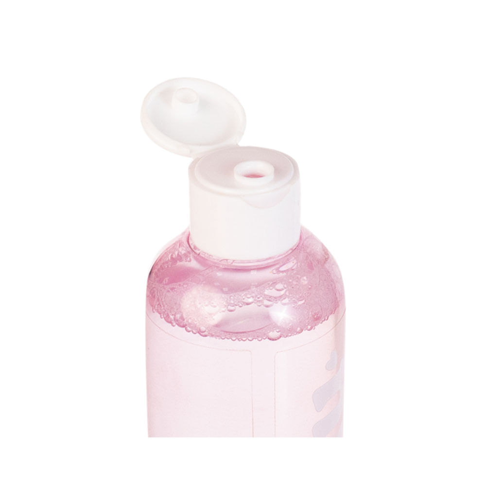 Close da tampa flip-top da Água Micelar Melu 200ml