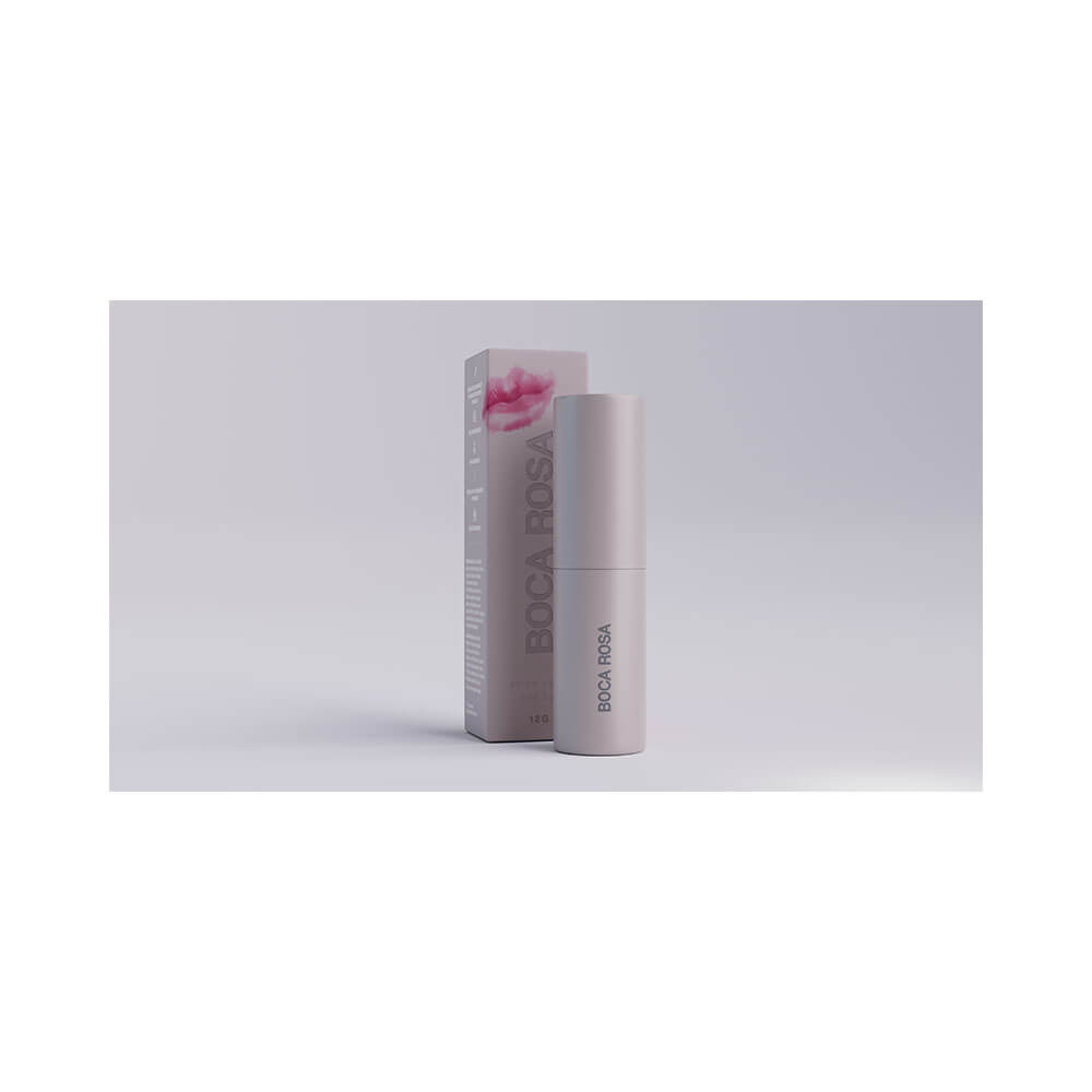 Base Boca Rosa Stick Pele BR18 embalagem fechada em bastão cinza fosco
