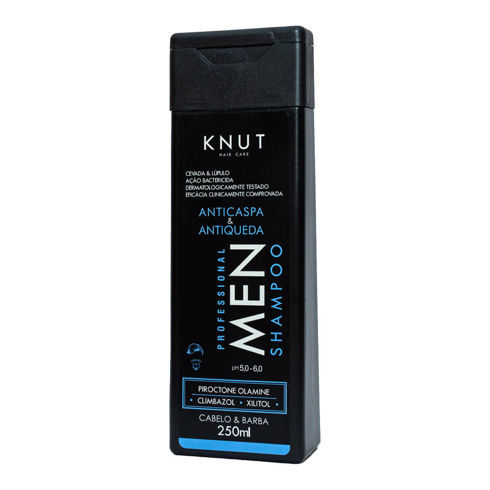 Frasco inclinado do Shampoo Knut Men Anticaspa 250ml