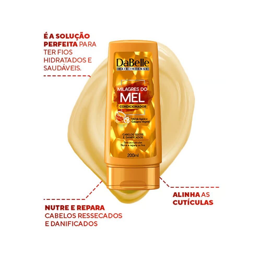Condicionador Dabelle Milagres do Mel 175ml - textura cremosa