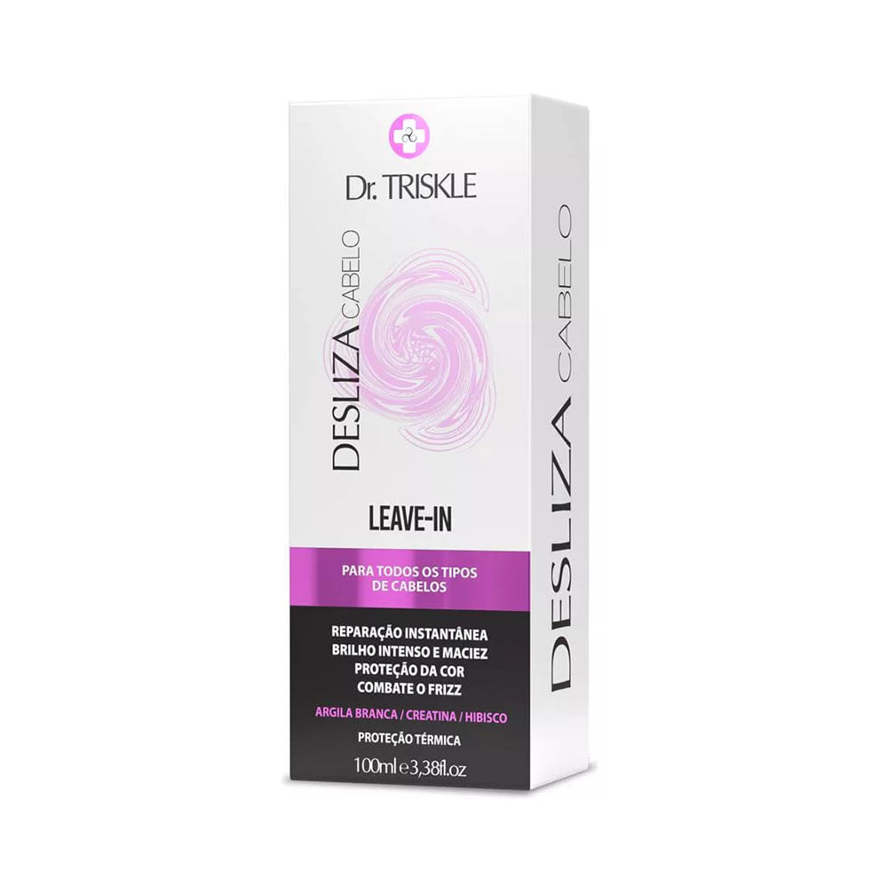 Embalagem e caixa do Leave-in Triskle Desliza Cabelo 100ml
