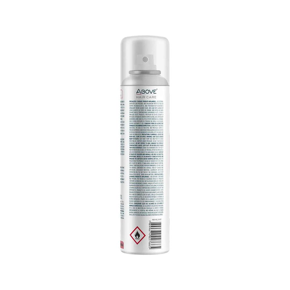 Detalhes e precauções na embalagem do shampoo a seco Above Candy