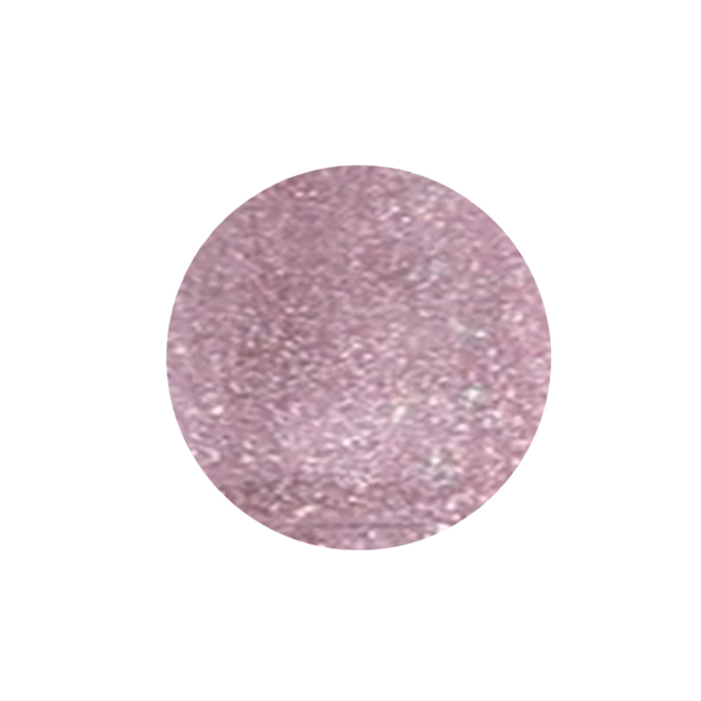 Close da cor rosa claro com glitter prateado do esmalte Dailus