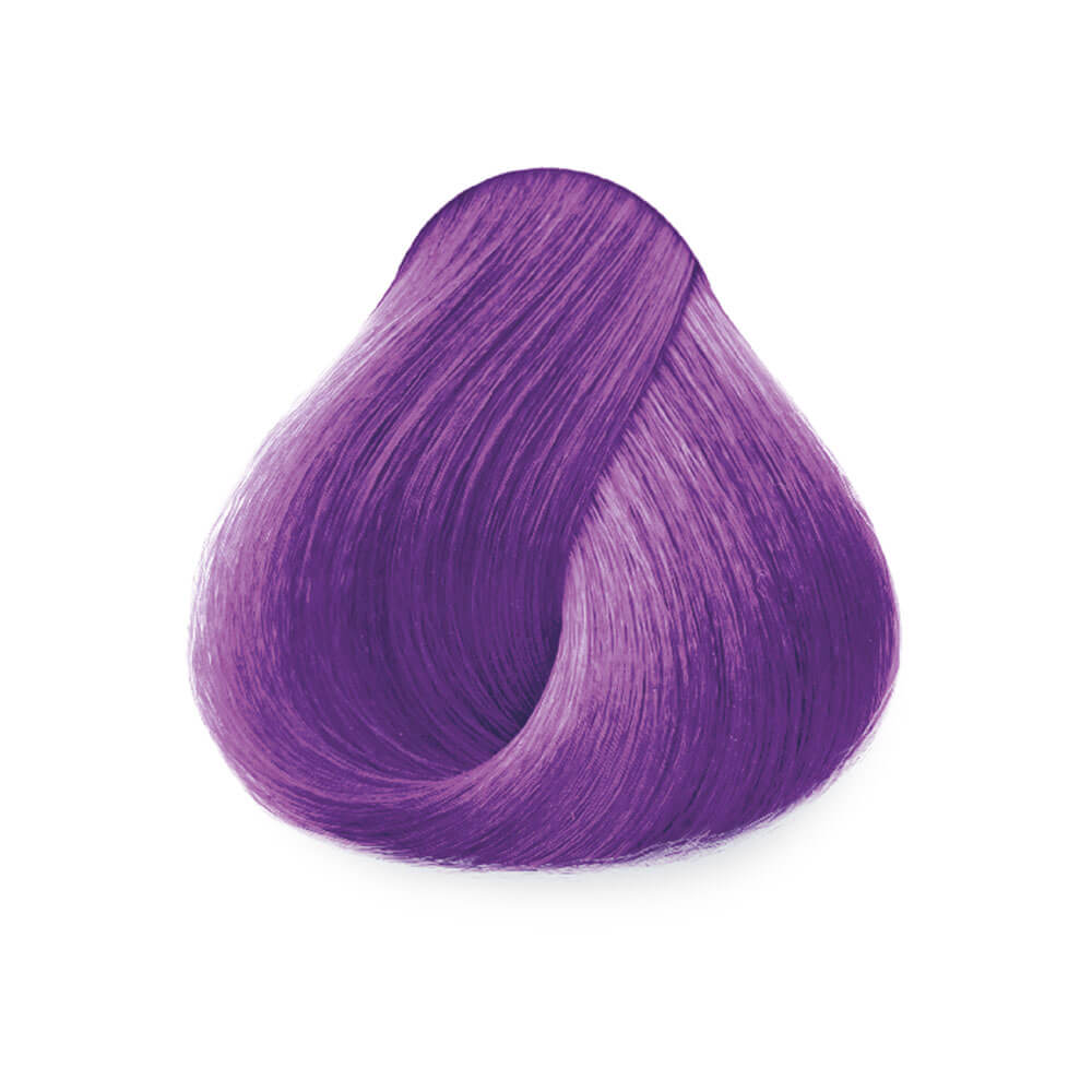 Mecha mostrando a tonalidade Violeta Neon da coloração Kiwi Funny Colors