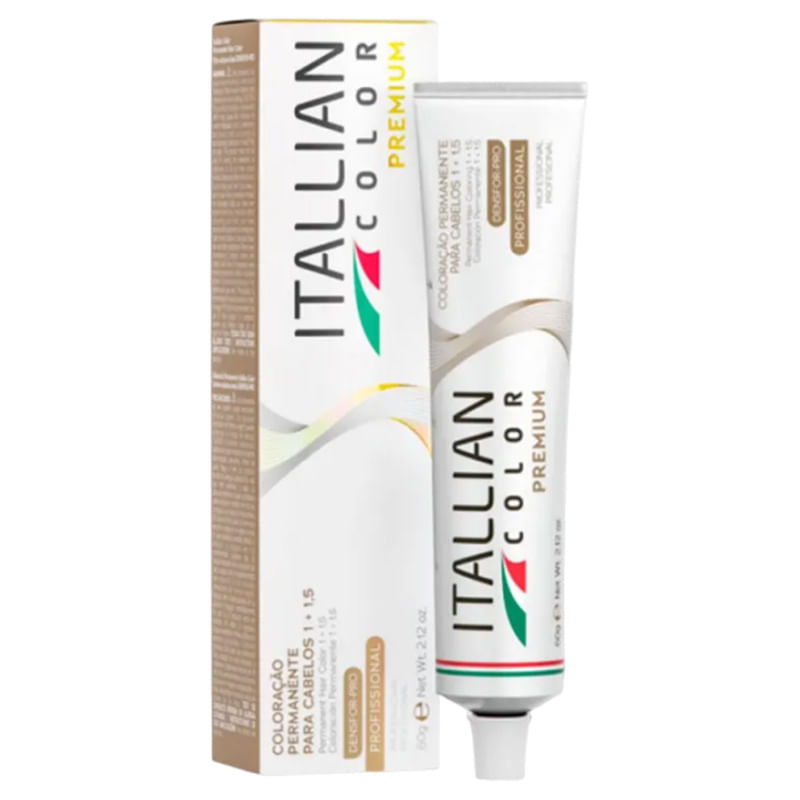 Caixa e tubo metálico da coloração Itallian Color Premium 3.0
