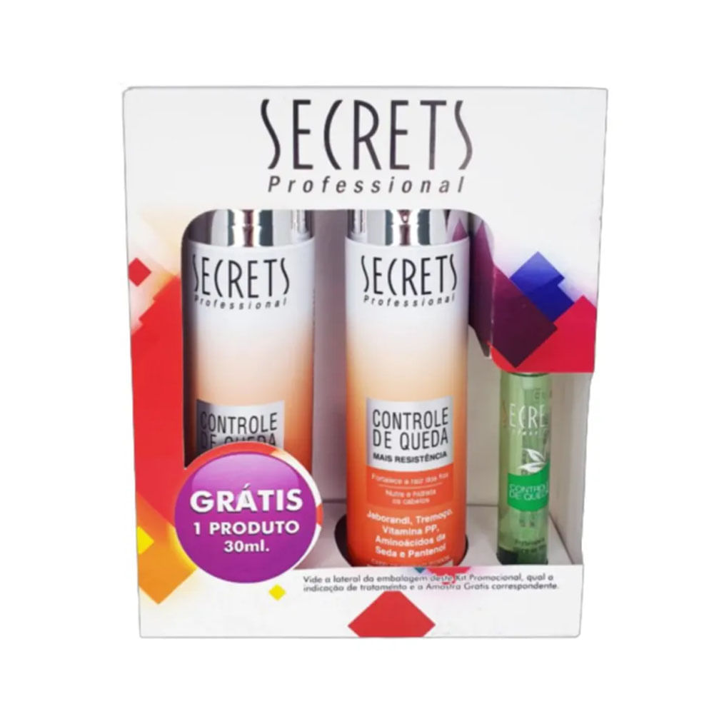 Kit Secrets Controle de Queda com frascos de 300ml e amostra