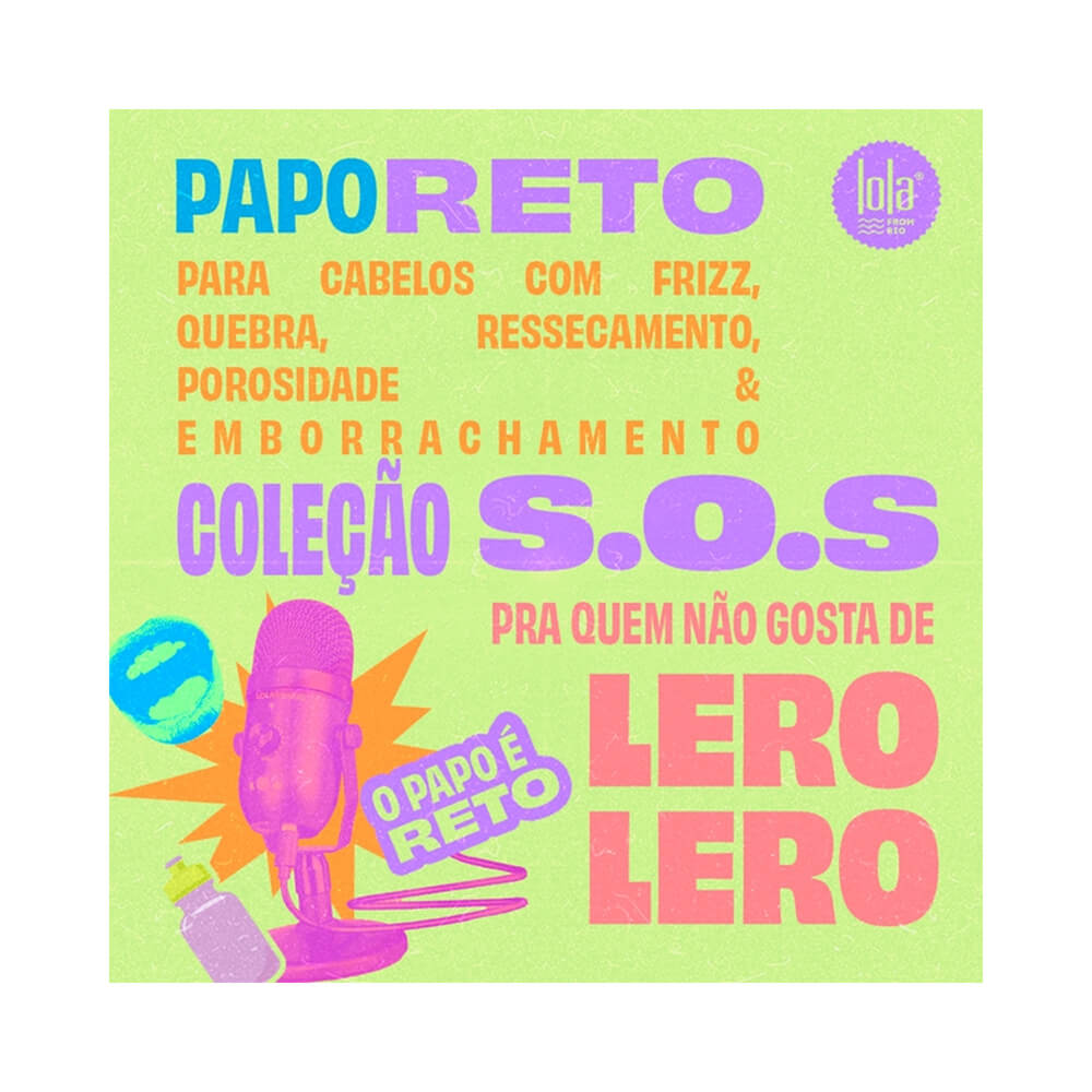 Imagem com destaque para benefícios e uso do óleo capilar Lola Papo Reto