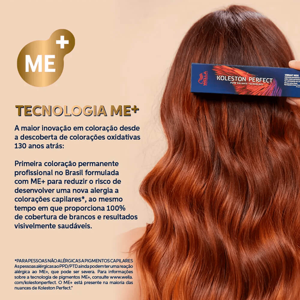 Destaque da tecnologia ME+ na coloração Wella Koleston Perfect Pure Naturals