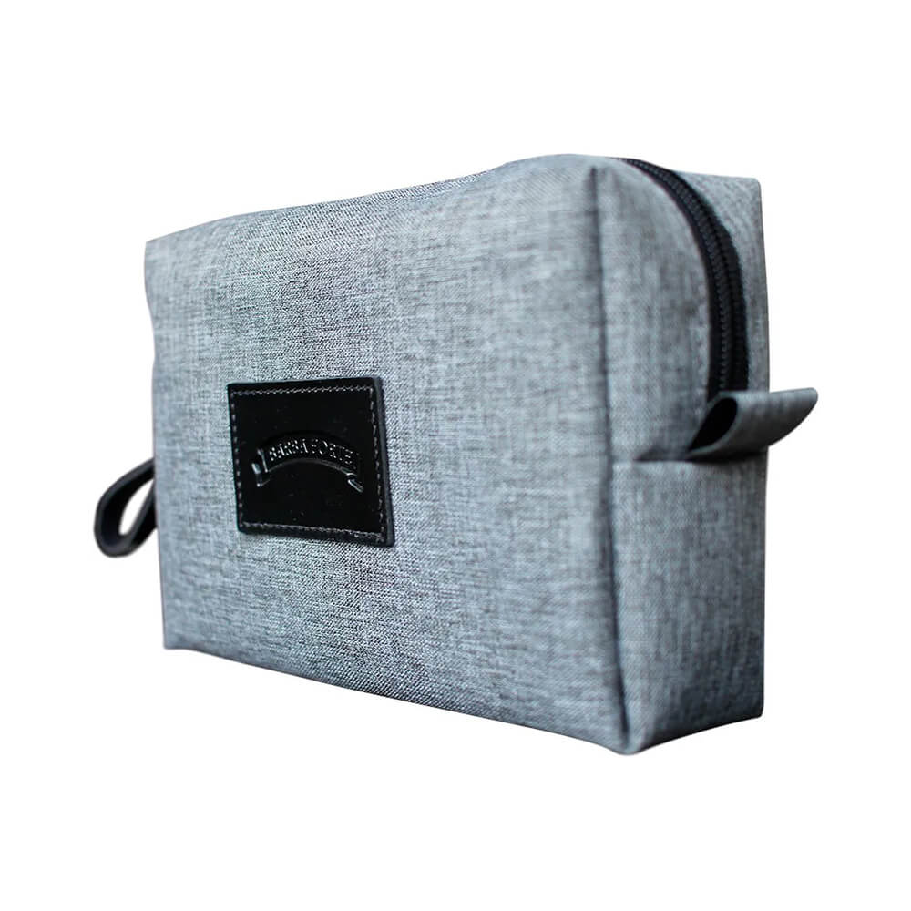 Necessaire do Kit Barba Forte Danger aberta com produtos dentro