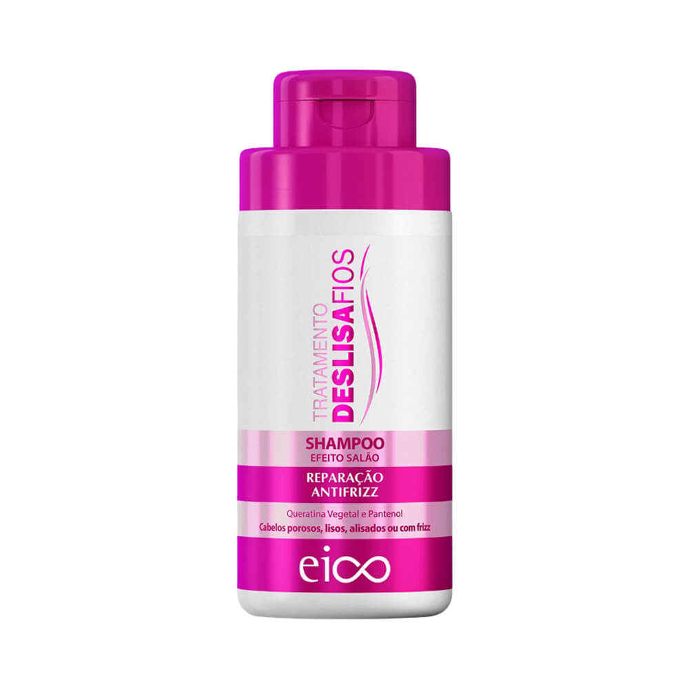 Frasco do Shampoo Eico Efeito Salão Deslisa Fios 450ml
