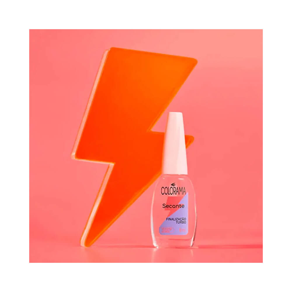 Produto Colorama Finalização Turbo 8ml com símbolo de raio indicando velocidade
