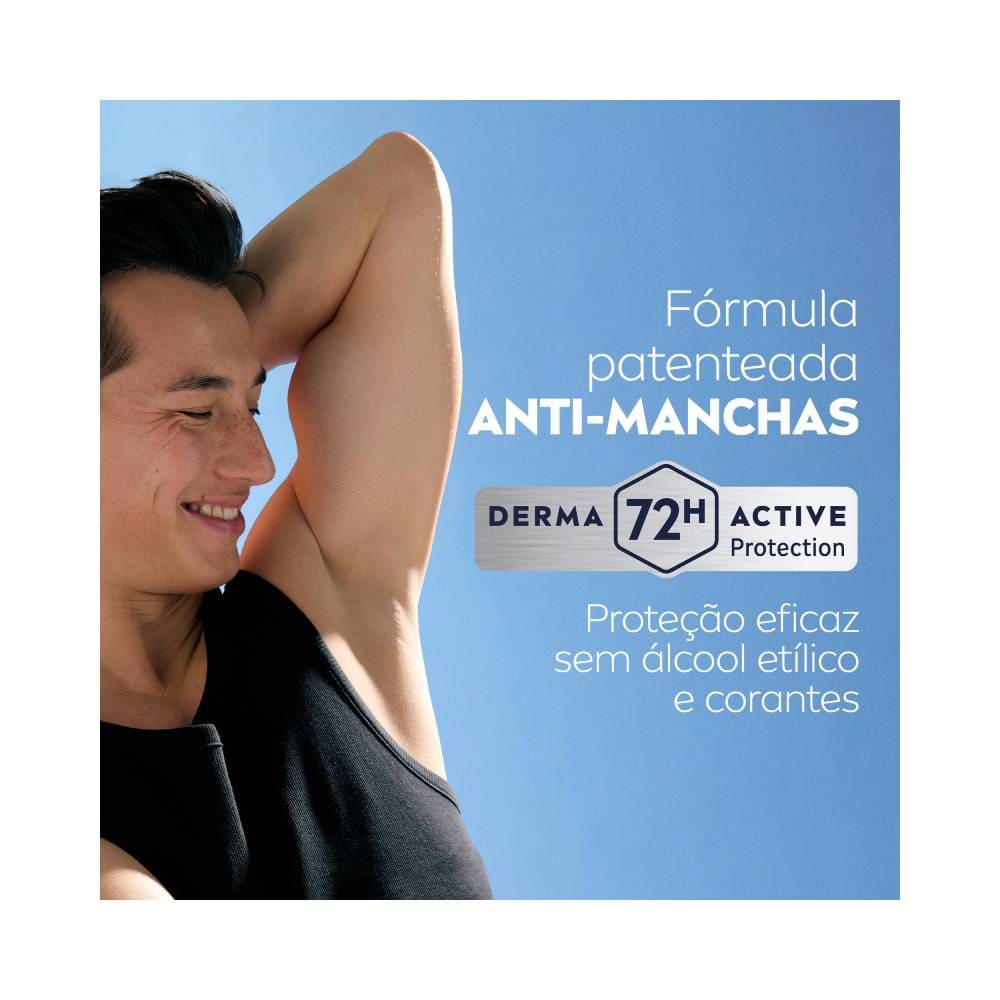 Desodorante NIVEA MEN Black & White Invisible Fresh sendo apresentado com destaque na embalagem