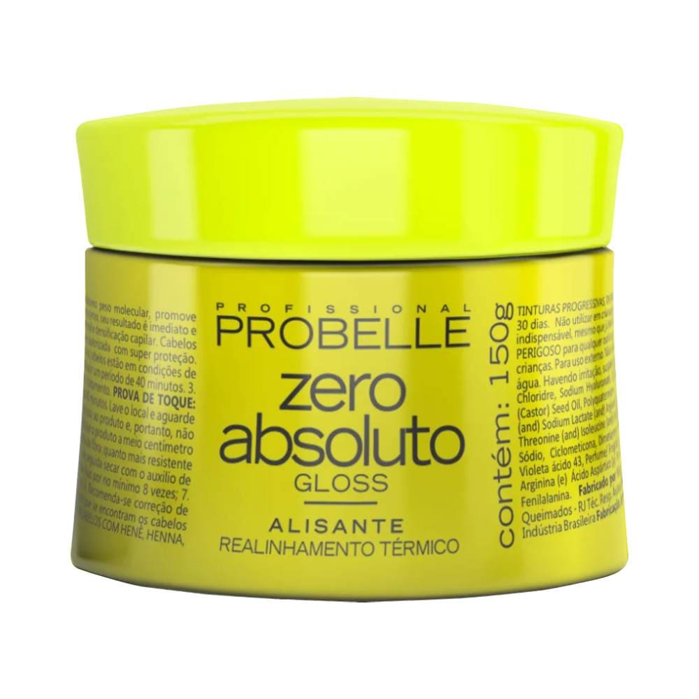 Mini Botox Probelle Zero Absoluto 150g - pote amarelo-limão