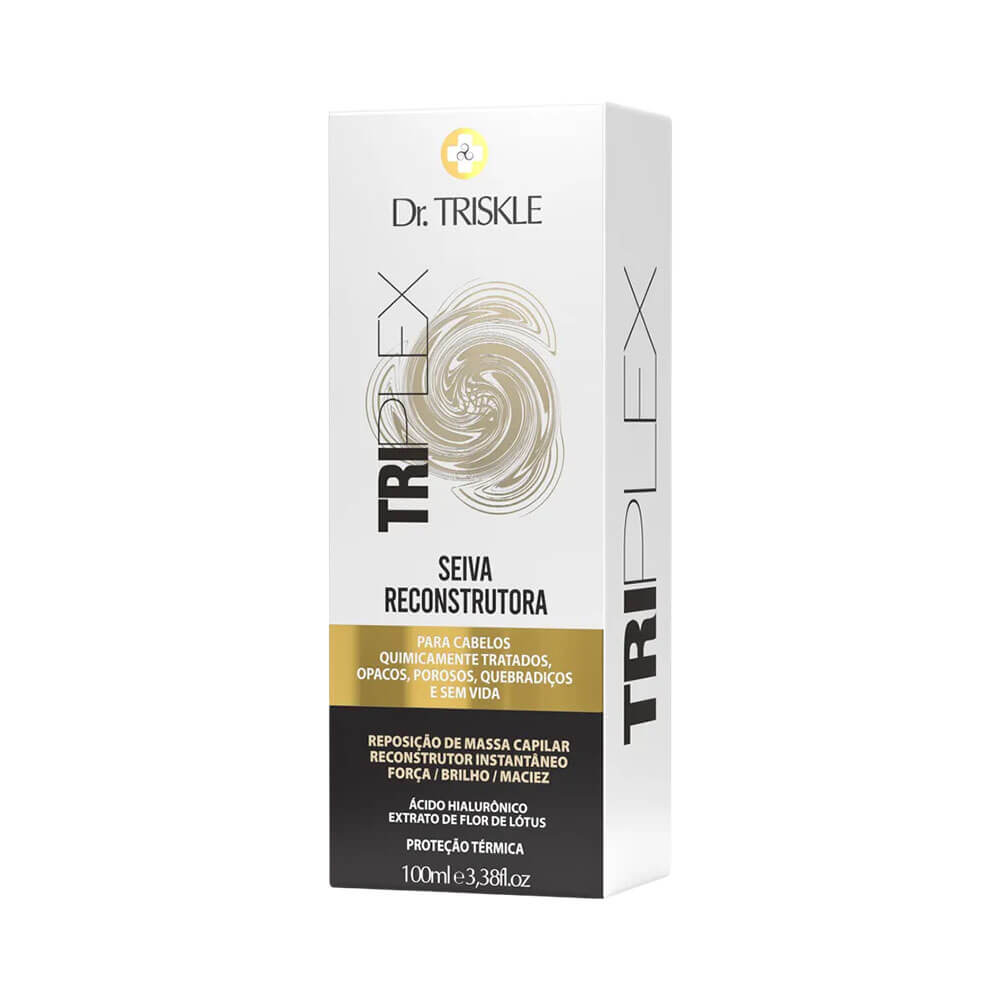 Embalagem externa do Repositor de Massa Triskle Triplex Seiva Reconstrutora 100ml
