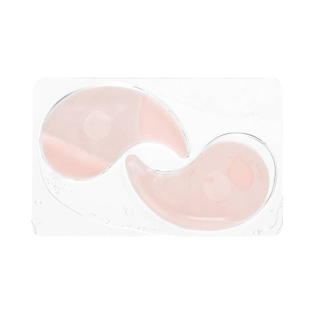 Close dos adesivos de gel translúcidos em formato curvo para aplicação abaixo dos olhos