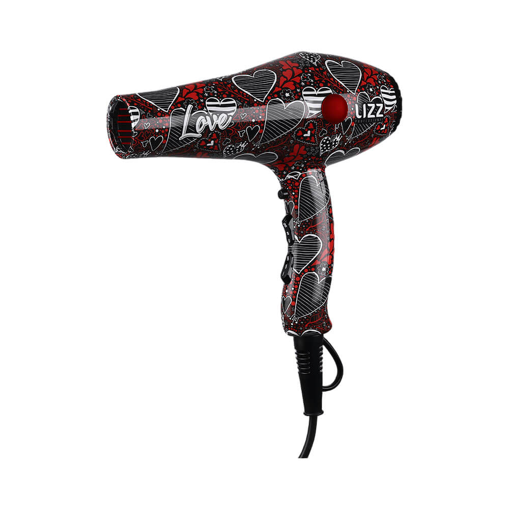 Secador Lizz Profissional 3800 Love com estampa de corações e 2150W
