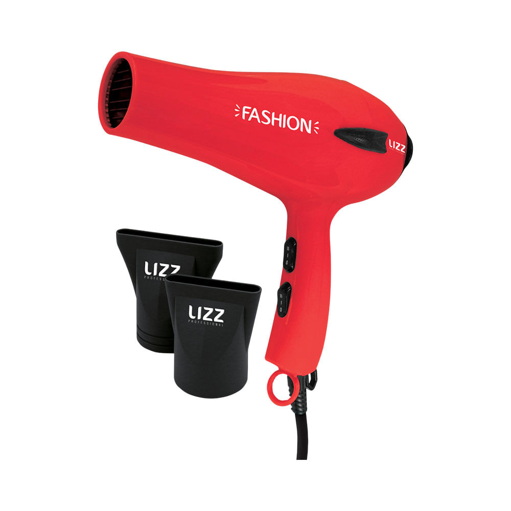 Secador Lizz Fashion vermelho com dois bocais concentradores