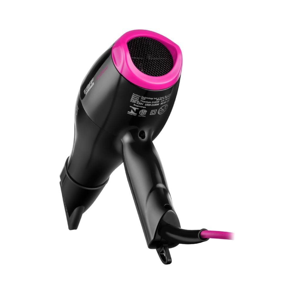 Visão traseira do Secador Taiff Titanium Colors mostrando grade de entrada de ar