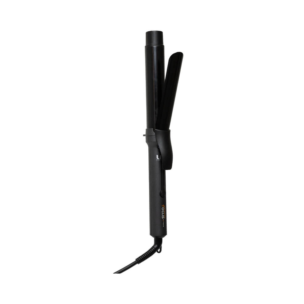 Modelador Lizz Focus Extreme 32mm mostrando presilha e acabamento ergonômico