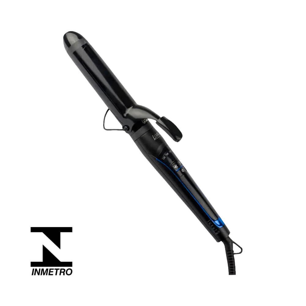 Detalhes do controle de temperatura e botão do modelador Lizz Luxury